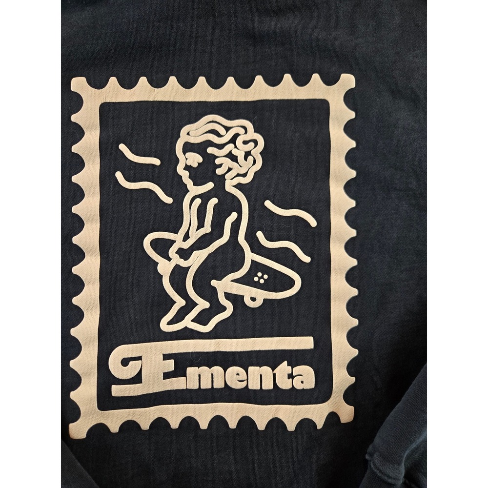 Ementa SB Hoodie Mens XS Black Ikon Stamp Pullover Skateboarding Made Portugal - Picture 4 of 10